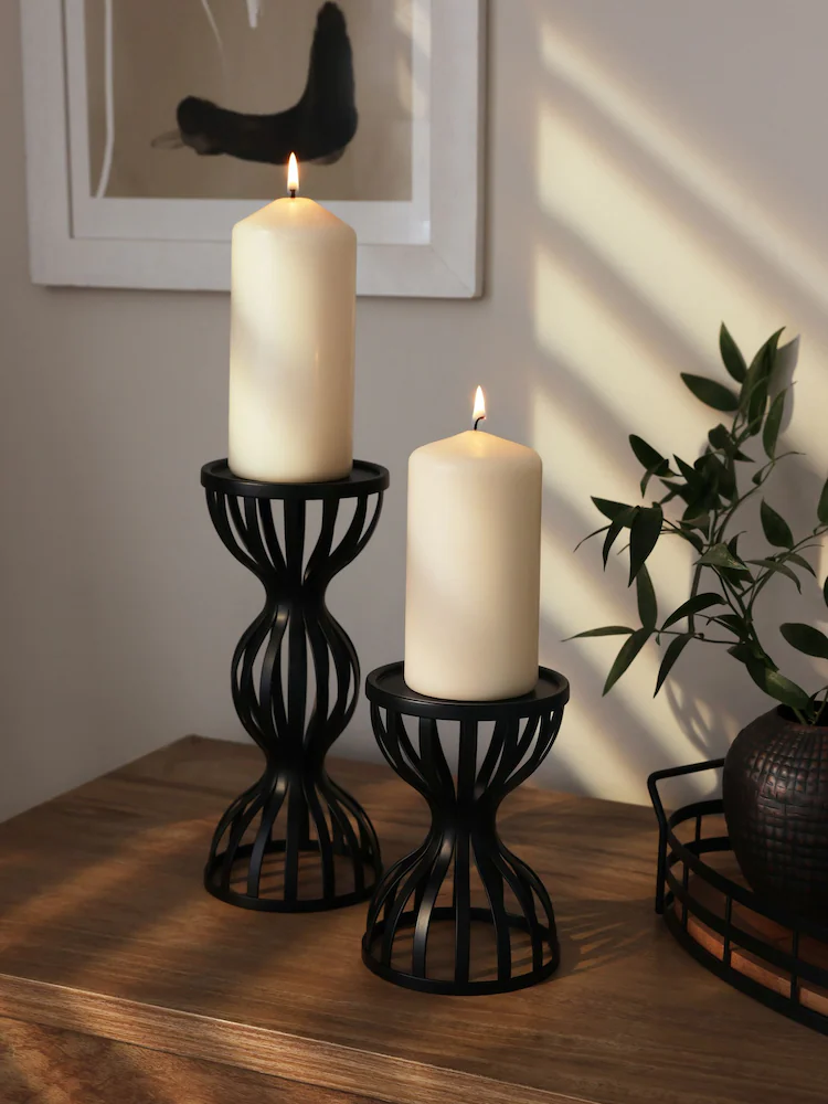 VOTIVE TRIANGLES, Porcelain, White