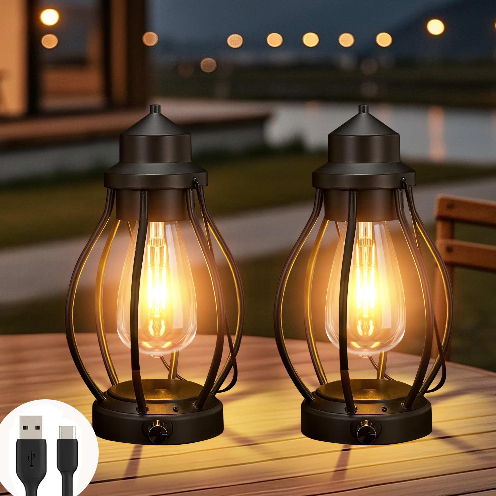 LANTERN PETER, Metal/Glass, Brass Finish, L