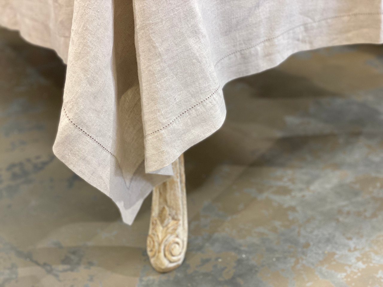 LINEN TABLECLOTH, Letia, White