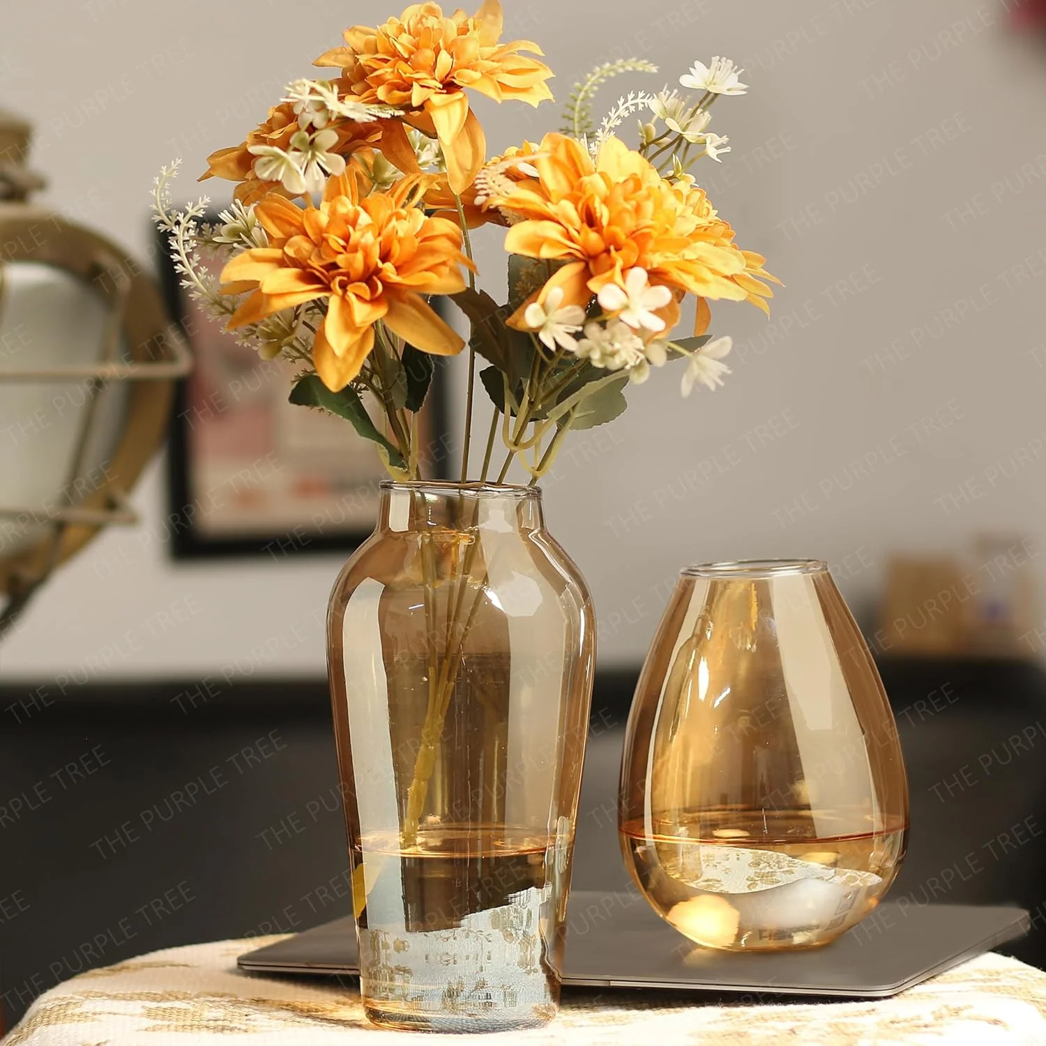 VASE, Gold, Stoneware