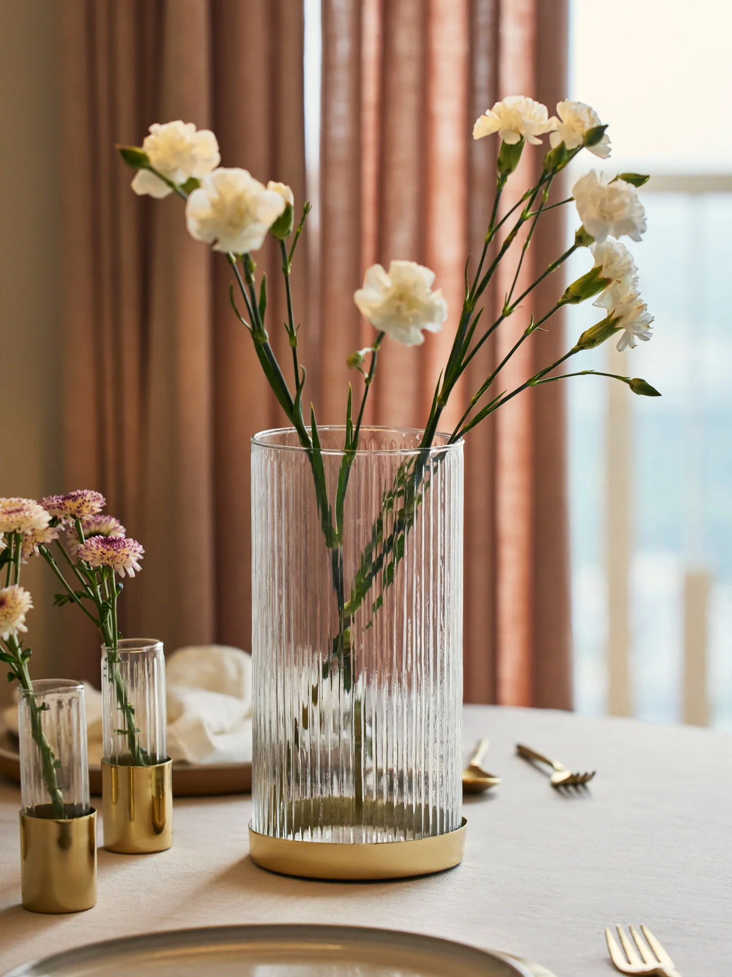 VASE, Gold, Stoneware